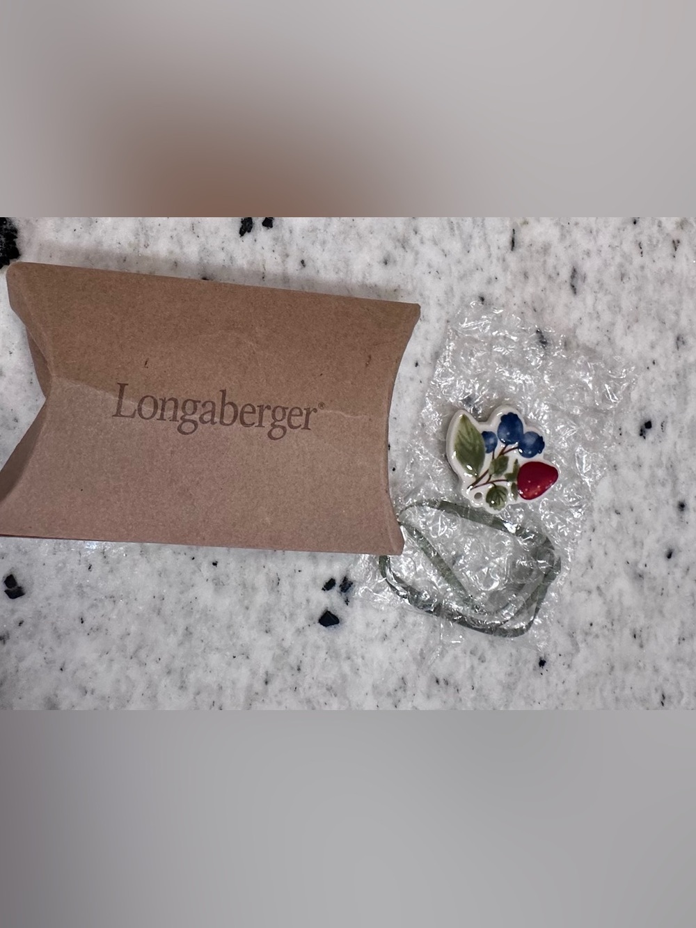 Longaberger Collectible Basket Charm Berry Tie-On NIB (Item #23101)